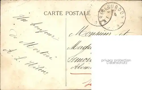 Mortree Chateau d O XVI siecle Stempel auf AK Kat. Mortree