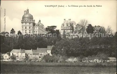 Valencay Chateau vue prise des bords du Nahon Kat. Valencay