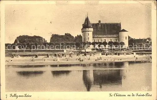 Sully sur Loire Chateau vu de Saint Pere Kat. Sully sur Loire