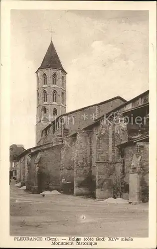 Fleurance Eglise XIV siecle Monument historique Kat. Fleurance