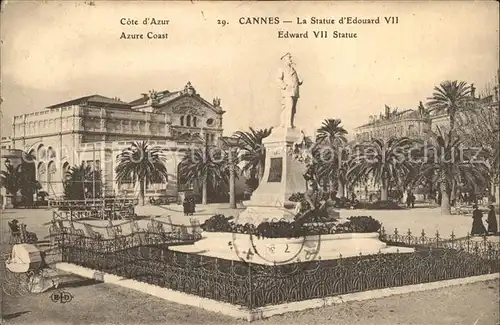 Cannes Alpes Maritimes Statue d Edouard VII Monument Kat. Cannes