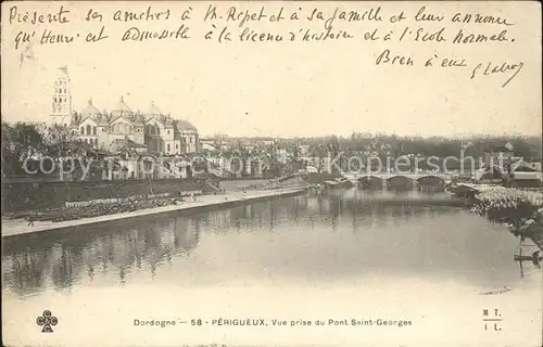 Perigueux Vue prise du Pont Saint Georges Kat. Perigueux