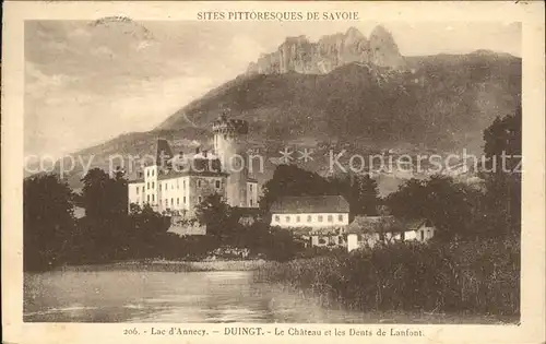 Duingt Chateau et les Dents de Lanfont Lac d Annecy Kat. Duingt