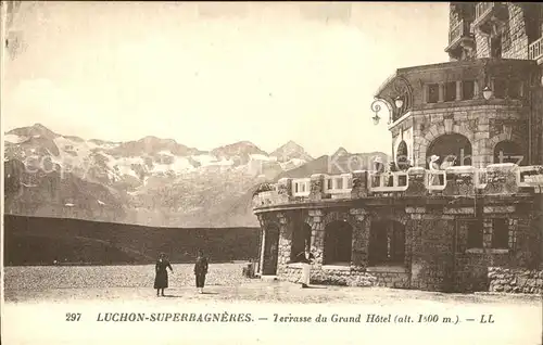 Superbagneres Terrasse du Grand Hotel et les Alpes Kat. Bagneres de Luchon