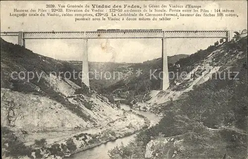 Sauret Besserve Viaduc des Faces Eisenbahnbruecke Kat. Sauret Besserve