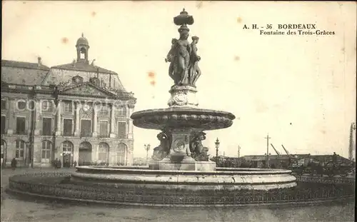 Bordeaux Fontaine des Trois Graces Kat. Bordeaux