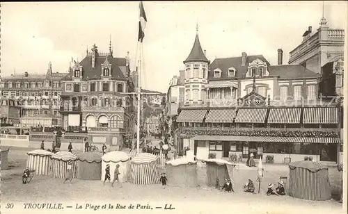 Trouville sur Mer Plage Rue de Paris Kat. Trouville sur Mer