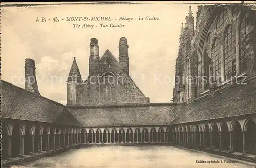 Mont Saint Michel Abbaye Le Cloitre Kat. Pontorson