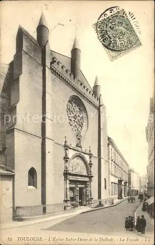 Toulouse Haute Garonne Eglise Notre Dame de la Dalbade Facade Stempel auf AK Kat. Toulouse