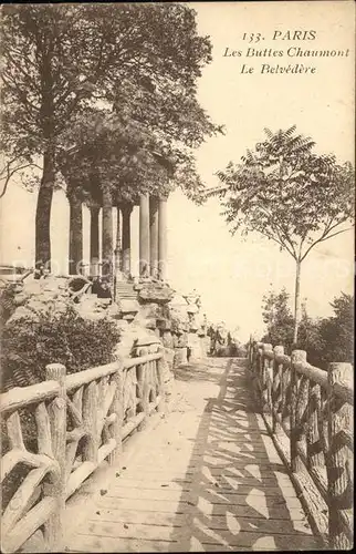 Paris Les Buttes Chaumont Le Belvedere Kat. Paris