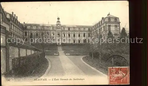 Beauvais Ecole normale des Instituteurs Stempel auf AK Kat. Beauvais