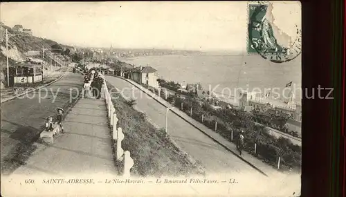 Sainte Adresse Le Nice Havrais Boulevard Felix Faure Stempel auf AK Kat. Sainte Adresse