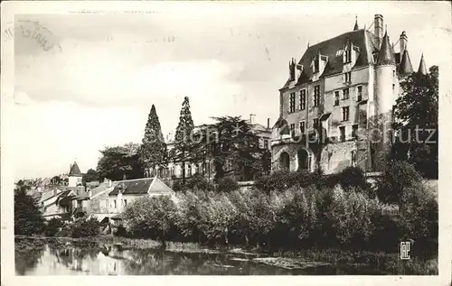 Chateauroux Indre Vue sur l'Indre Chateau Raoul et la Prefecture / Chateauroux /Arrond. de Chateauroux