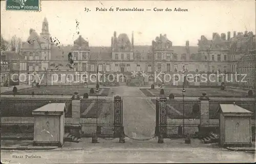 Fontainebleau Seine et Marne Palais Cour des Adieux Kat. Fontainebleau