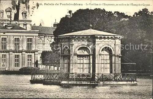 Fontainebleau Seine et Marne Palais Pavillon de l Empereur Etang des Carpes Kat. Fontainebleau