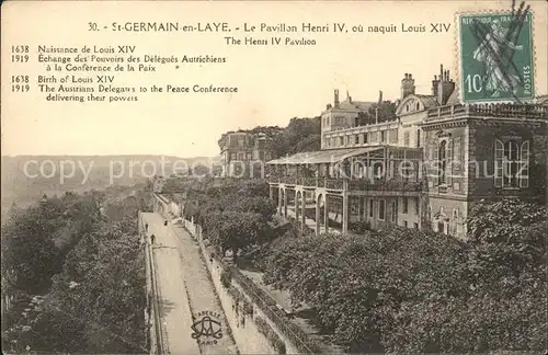 Saint Germain en Laye Pavillon Henri IV ou naquit Louis XIV Chateau Histoire Kat. Saint Germain en Laye