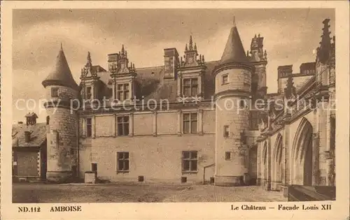 Amboise Chateau Facade Louis XII Kat. Amboise