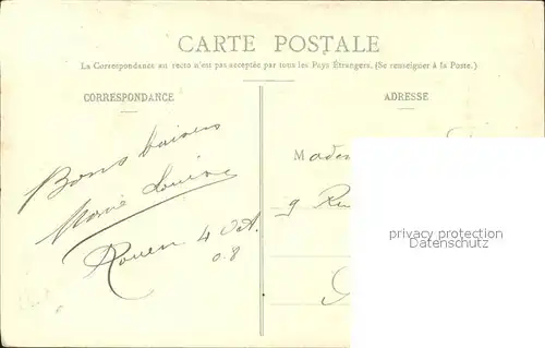 Rouen Maison de Diane de Poitiers Stempel auf AK Kat. Rouen