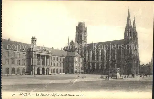 Rouen Place et l Eglise Saint Ouen Monument Kat. Rouen