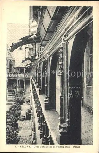 Beaune Cote d Or Burgund Cour d Honneur de l Hotel Dieu Hopital Kat. Beaune