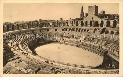 Arles Bouches du Rhone Interieur des arenes Amphitheater Kat. Arles