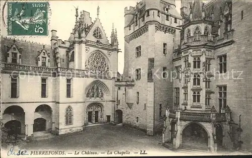 Pierrefonds Oise Chateau Chapelle Stempel auf AK Kat. Pierrefonds