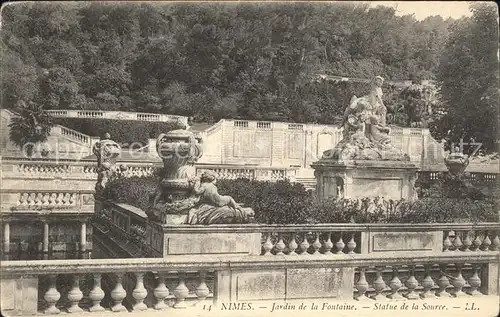 Nimes Jardin de la Fontaine Statue de la Source Sculpture Kat. Nimes