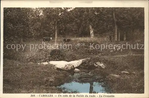 Carolles Coin de la Vallee du Lude La Croisette Vache Kat. Carolles