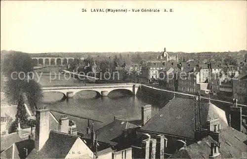 Laval Mayenne Vue generale Pont Kat. Laval