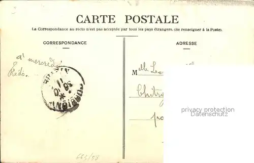 Clamecy Nievre La Cure au Pont Dupin Stempel auf AK Kat. Clamecy