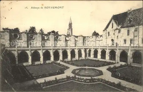 Royaumont Abbaye Cour Kloster Kat. Asnieres sur Oise