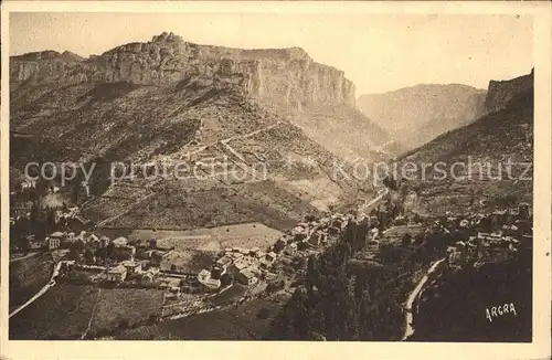 Le Rozier Panorama Peyreleau Causse Mejean Roc de l Observatoire Kat. Le Rozier