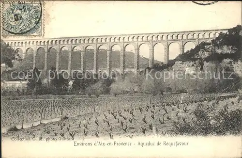 Roquefavour Aqueduc Stempel auf AK Kat. Ventabren