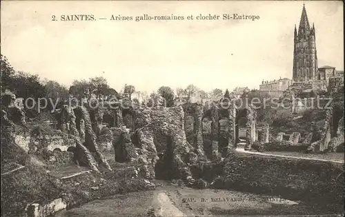 Saintes Charente Maritime Arenes gallo romaines Ruines Clocher Saint Eutrope Eglise Kat. Saintes