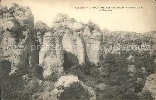 Montpellier Herault le Vieux Cirque du Lac Chapelle Ruines Kat. Montpellier