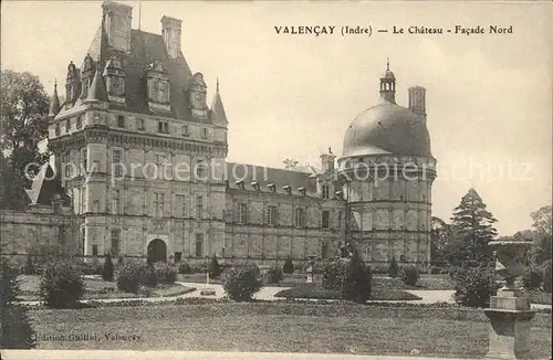 Valencay Chateau Facade Nord Kat. Valencay
