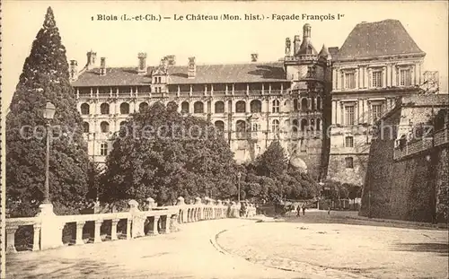 Blois Loir et Cher Chateau Facade Francois Ier Monument historique Kat. Blois