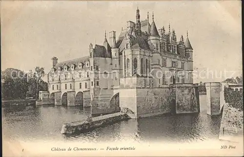 Chenonceaux Indre et Loire Chateau Facade orientale Kat. Chenonceaux