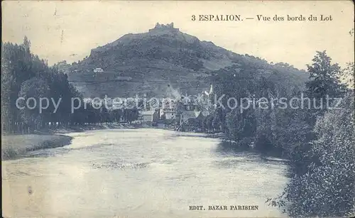 Espalion Vue des bords du Lot Kat. Espalion