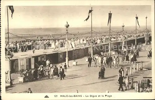 Malo les Bains La Digue et la Plage Kat. Dunkerque