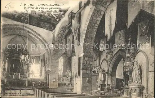 Mont Saint Michel Interieur de l Eglise paroissiale Kat. Pontorson
