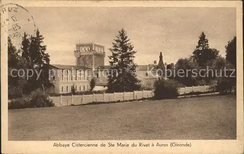 Auros Abbaye Cistercienne de Sainte Mairie du Rivet Kat. Auros