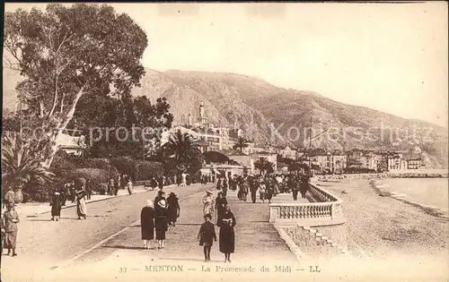 Menton Alpes Maritimes Promenade du Midi Kat. Menton