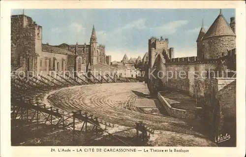 Carcassonne Theatre et la Basilique de la Cite Festung Kat. Carcassonne