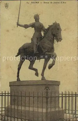 Reims Champagne Ardenne Statue de Jeanne d Arc Monument Kat. Reims