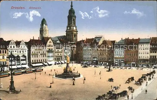 Dresden Altmarkt Strassenbahn Kat. Dresden Elbe