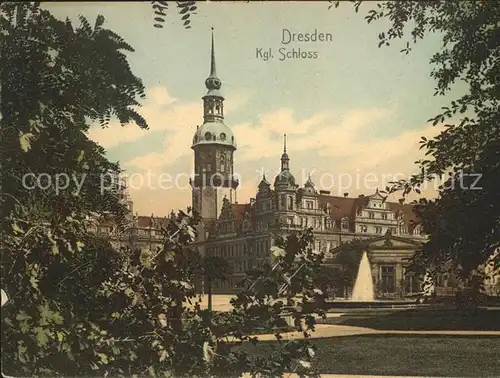 Dresden Koenigliches Schloss Kat. Dresden Elbe