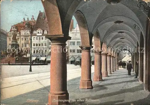 Leipzig Rathaus Laubengang Kat. Leipzig