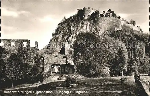 Hohentwiel eugenbastion Eingang Kat. Singen (Hohentwiel)