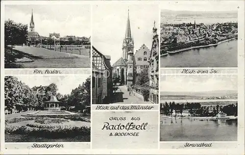 Radolfzell Bodensee Hafen Strandbad Muenster See Kat. Radolfzell am Bodensee